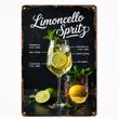 Metallschild Limoncello Spritz Cocktail Rezept Blechschild Küche Deko Bar Hochzeitsbar Party Sommer 20x30 cm 1