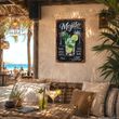 Deko Metallschild mit Mojito Cocktailrezept - Blechschild Indoor und Outdoor 2