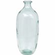 Recycelte Vase Transparent Türkis Blau Glas Deko Tischdeko Blumenvase ca. 30cm H 1
