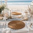 Deko Untersetzer Platzdecke Weide Rund 37 cm – handgeflochtene Naturdeko Tischunterlage Boho  2