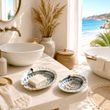 2er Set Abalone Muscheln Natur Perlmutt Muschelschalen Deko 2