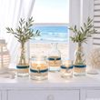 Maritimes Deko Set mit 3 Vasen Windlicht Teelichthalter – Strandhaus Deko 3