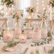 Tischdeko SET Rosa - Deko Boho Hochzeit, Geburtstag, Party  6-Teilig  3