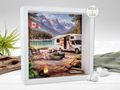 Geschenkrahmen Holz Bilderrahmen LED Diorama Geldgeschenk Gutschein Reise Wohnmobil Canada Kanada 2