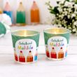 Personalisiertes Windlicht Glas - Buntstifte-Motiv Einschulung Tischdeko 2