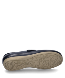 Ballerine Josef Seibel Fiona - Pelle Nappa, Blu, Chiusura A Strappo, Tacco Basso