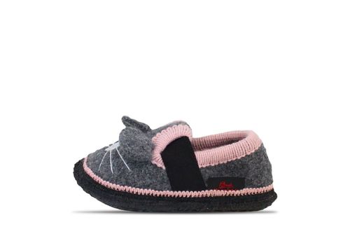 Beck Beck Hüttenschuh Minnie | Hausschuhe für Kinder | Grau