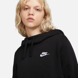 Nike Wmns Club Fleece Funnel-Neck Hoodie