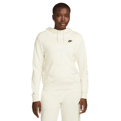 Nike Club Fleece Funnel-Neck Hoodie | Fleecepullover für Damen | Beige