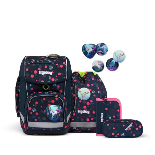 Ergobag Cubo Reflective Schulrucksack-Set | Schulranzen für Kinder | Phantbärsiewelt