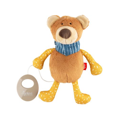 Sigikid Baby Spieluhr Bär | Kuscheltiere für Kinder | Gelb
