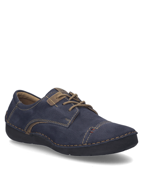 Josef Seibel Scarpe Stringate Donna 59641 Fergey 41 - Pelle Pregiata, Suola Rubflex, Plantare Intercambiabile