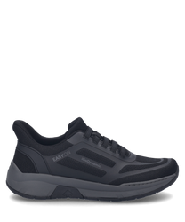Czarny sneaker zachwyca nowoczesnym designem z sznurowaniem które zapewnia optymalne wsparcie. Wierzch wykonany jest z oddychającej siateczki która zapewnia komfort i styl.