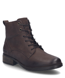 La bota en color Moro está hecha de cuero de alta calidad y cuenta con un sistema de cordones para un ajuste óptimo. El zapato tiene un tacón bloque estable y es ideal para el uso diario.