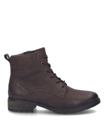 La bota en color Moro está hecha de cuero de alta calidad y cuenta con un sistema de cordones para un ajuste óptimo. El zapato tiene un tacón bloque estable y es ideal para el uso diario.
