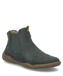 Die Stiefelette in der Farbe Tanne besteht aus einem glatten hochwertigen Material. Sie verfügt über einen praktischen Reißverschluss an der Seite und eine robuste rutschfeste Sohle.