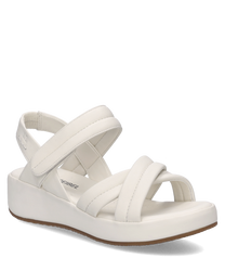 Sandalo bianco con chiusura in velcro realizzato in materiale sintetico L'aspetto elegante e il design semplice lo rendono adatto per varie occasioni