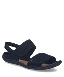 Sandalo nero con chiusura in velcro Realizzato in materiale resistente con un design semplice e funzionale La suola leggera e il plantare morbido garantiscono comfort ideale per l'uso quotidiano