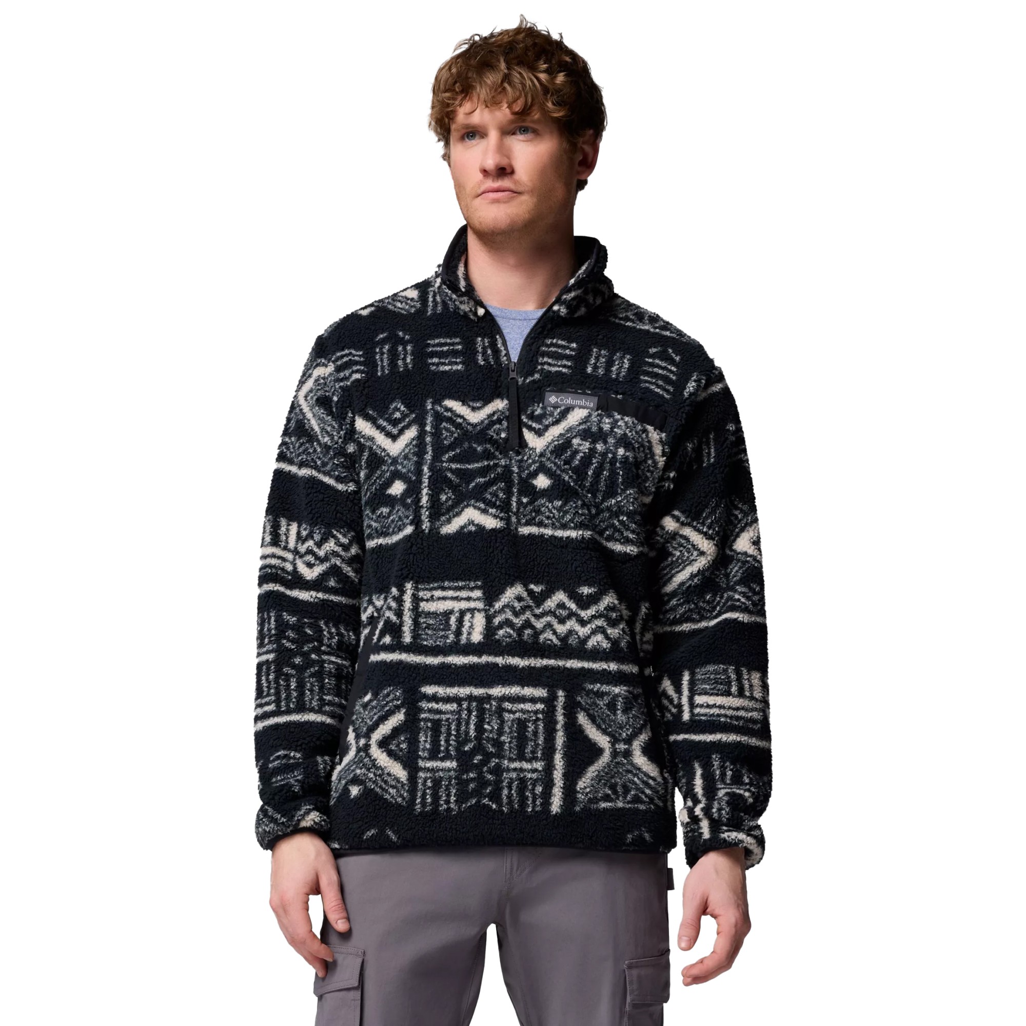 Columbia Rugged Ridge Sherpa Half Zip Fleece | Fleecepullover für Herren | Black Deschutes Days