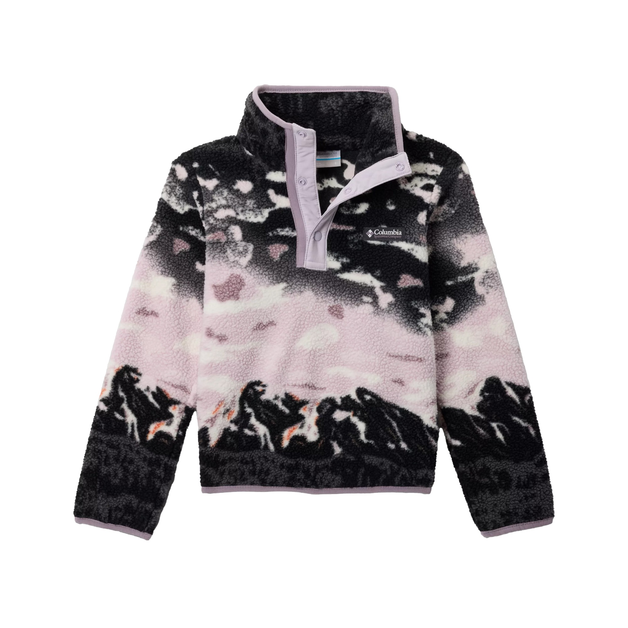 Columbia Helvetia II Printed Half Snap Fleece Kids | Fleecepullover für Kinder | Shale Purple Sisters / Lavender Pearl