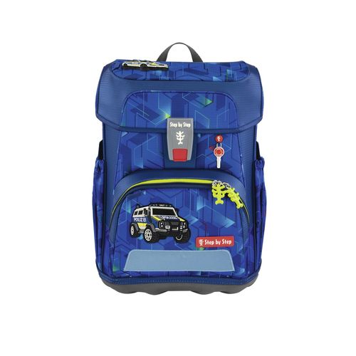 Step by step Schulranzen-Set Cloud | Schulranzen für Kinder | Police Truck Charly