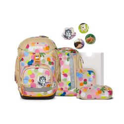 Ergobag PACK Schulrucksack-Set, Flower Powbär