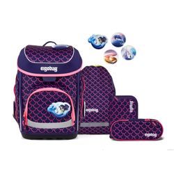 Ergobag CUBO Schulranzen-Set, Perlentauchbär