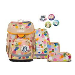 Ergobag CUBO Schulranzen-Set, Flower Powbär