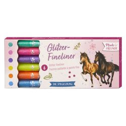 Coppenrath Glitzer Fineliner - Pferdefreunde, Mehrfarbig