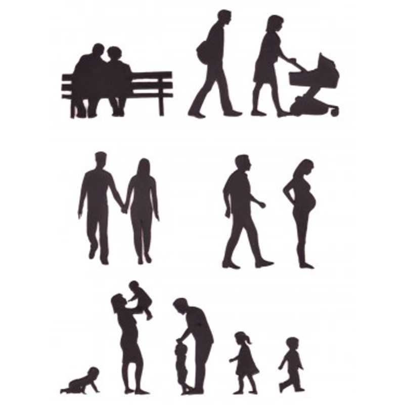 Patchwork Cutters Family Silhouette Set 11 tlg. Ausstechen Figuren