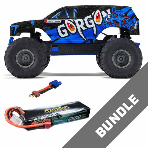 Arrma Gorgon 2WD MEGA 550 Monster Truck 1:10 Blau RTR + LiPo 5500