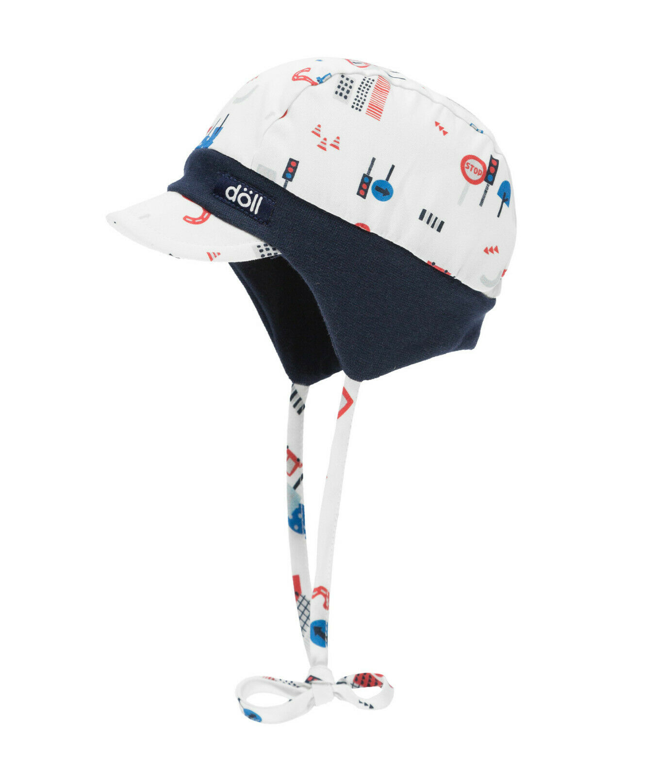 D/öll Baby-M/ädchen Bindem/ütze mit Schirm und Nackenschutz Sonnenhut