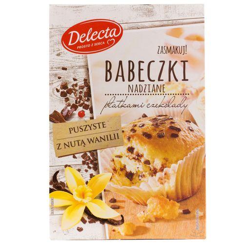 Delecta Muffins mt Schokoladefüllung und Schokoflocken 280g