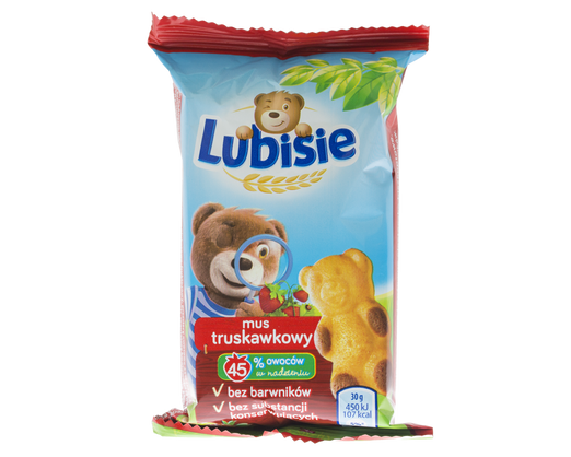 Lubisie Biskuitkeks mit Erdbeerfüllung 30g
