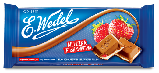 E. Wedel - Schokolade mit Erdbeerfüllung 100g