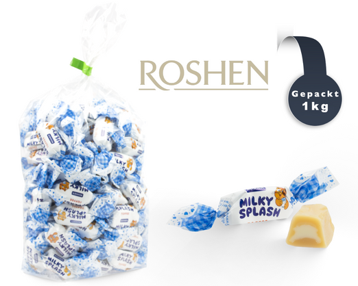 Roshen Milky Splash Toffee mit Milch gefüllt 1kg
