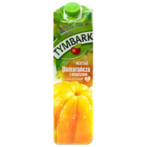 Tymbark Fruchtnektar Orange mit Fruchtfleisch 1L