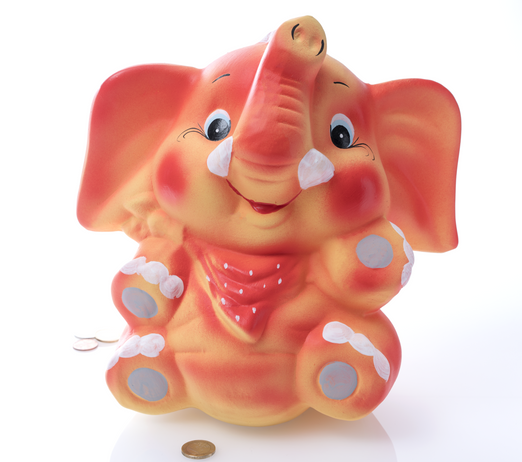 Lilly - Süßer Elefant XXL | Keramik Spardose | B/L/H: 17x29x29cm