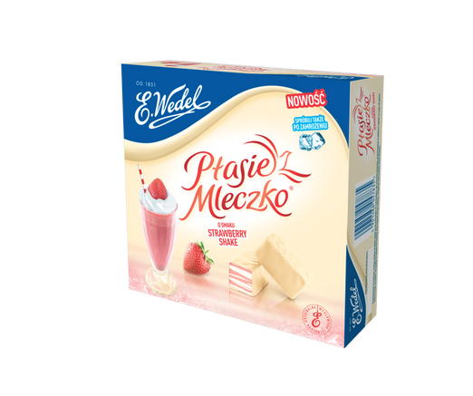 E.Wedel Ptasie Mleczko - Pralinen mit Erdbeer Shake Geschmack 380g