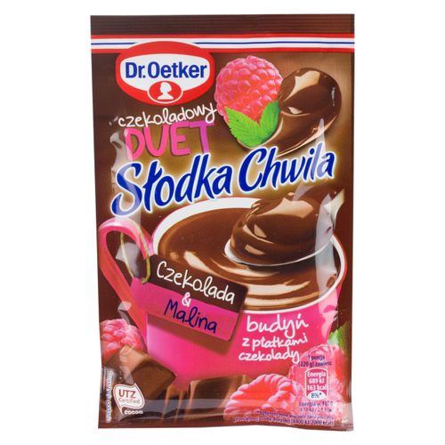 Dr.Oetker Süßer Moment - Schokolade DUET - Pudding mit Schokolade und Himbeergeschmack 45g