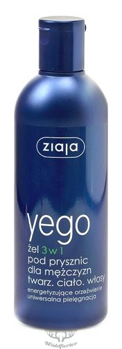 ZIAJA Yego 3 in 1 Duschgel für Männer Gesicht, Körper, Haare 300ml