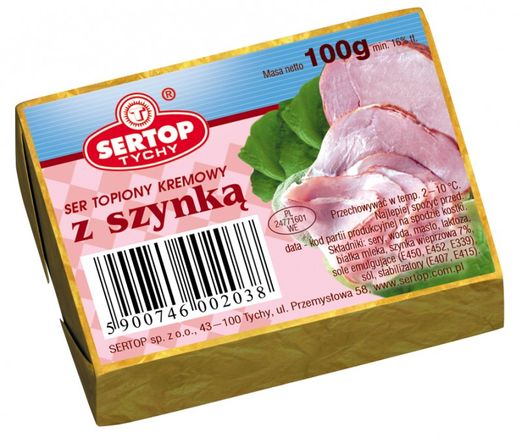 Ser Topiony z Szynką 100g bloczek – Sertop
