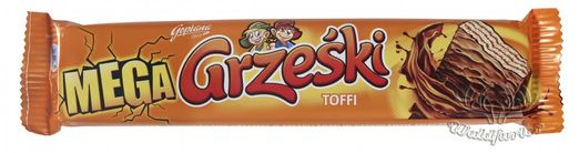Goplana Grzeski Mega - Riegel Toffee in Schokolade 48g