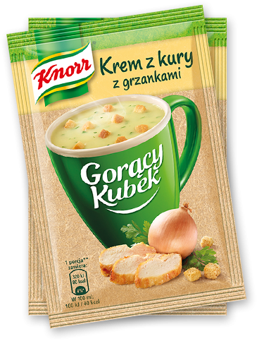 Knorr Heiße Tasse Hühnercremesuppe mit Croutons 16g
