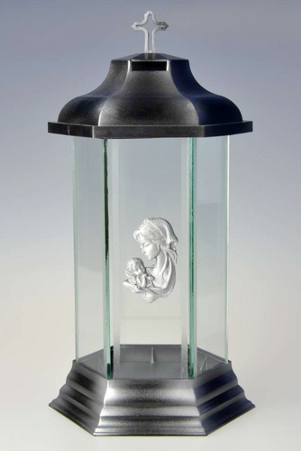 Edles Grablicht Kapelle / 26,5cm Hoch & 16cm Breit / nachfüllbar