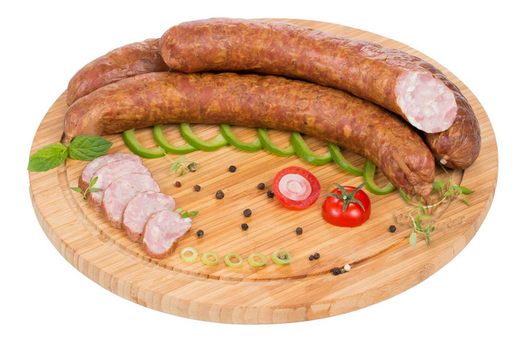 Waldfurter Metzgerwurst 600g Grobe geräucherte traditionelle Wurst im Naturdarm