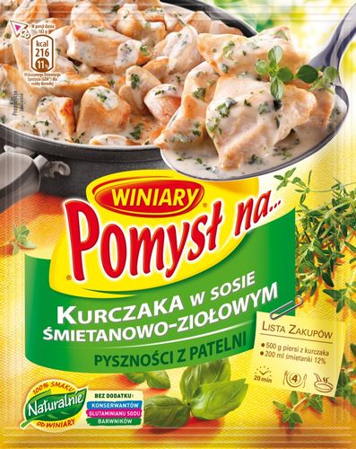 Winiary Idee für Hüchnchen mit Kräutersahne 30g