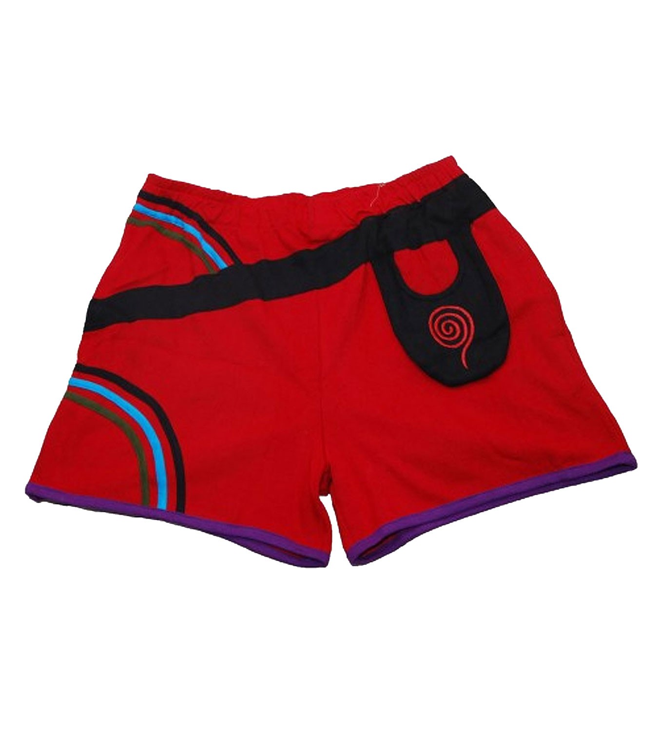 Goa Shorts Hot Pants kurze Hose rot Kunst und Magie