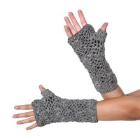 Kunst und Magie Armstulpen Stulpen Handwärmer aus Wolle mit Fleecefutter Strickstulpen Boho