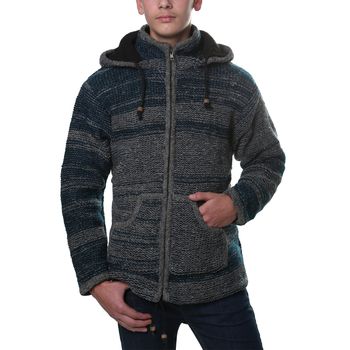 Für Mit Fleecefutter Schurwolle Und Aus Strickjacke Kunst Herren Magie Kapuzeamp; 4A53LRj